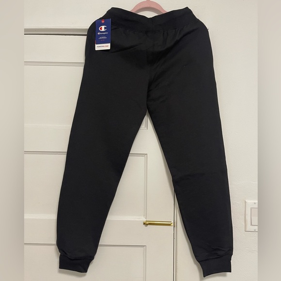 NWT Women’s Size Small Champion Drawstring Fleece Joggers With Logo Print Black - Picture 7 of 14